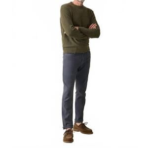 NEW FAHERTY stretch terry 5-pocket pants in navy
